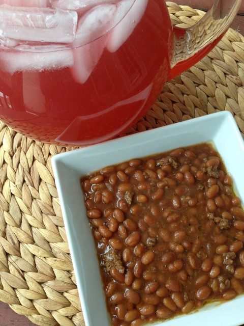 Buttery Baked Beans -- These Buttery Baked Beans are savory and buttery and studded with bits of ground beef and seasonings, these beans are just perfect in their own way. | thatwhichnourishes.com