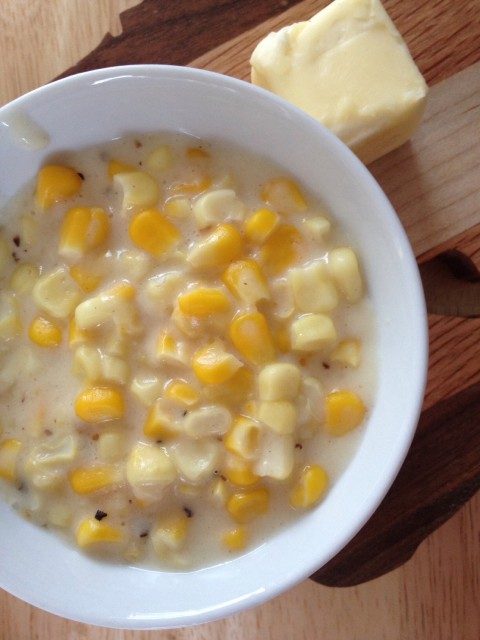 Dreamy Creamed Corn -- Just like the title says, this is my version of that bbq place side that we all love! | thatwhichnourishes.com
