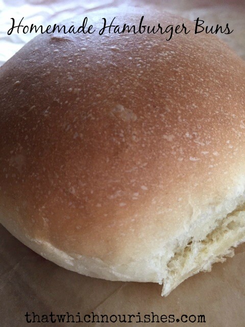 Homemade Hamburger Buns -- It's easier than you think to whip up a batch of buttery, soft homemade hamburger (or hotdog) buns and take your burgers over the top to outstanding |thatwhichnourishes.com