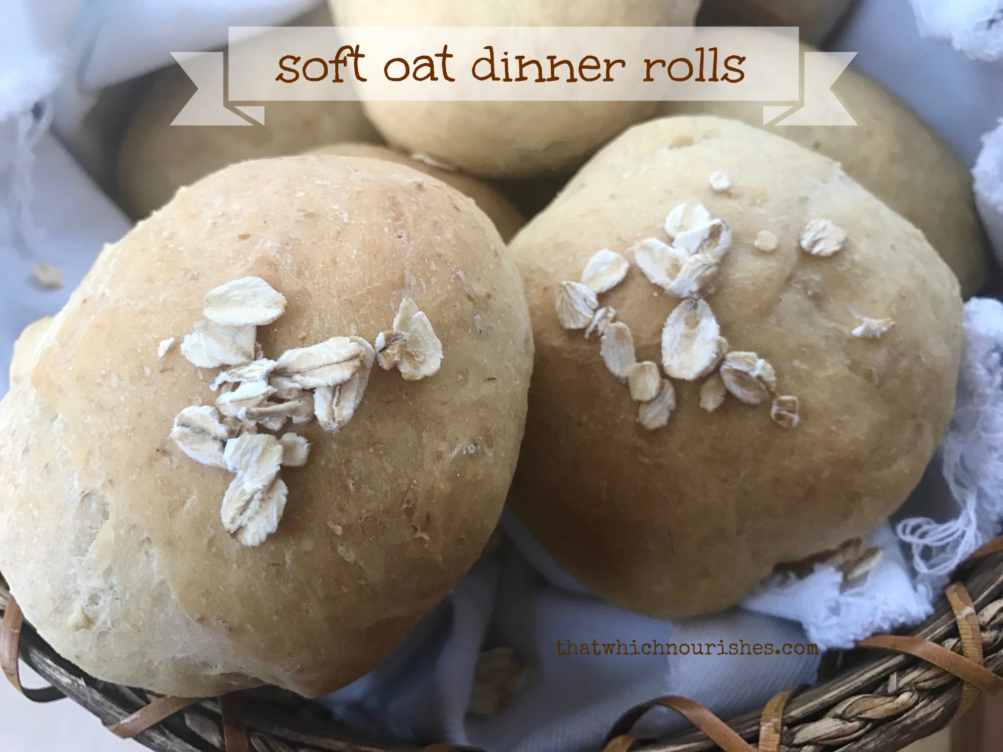 Soft Oat Dinner Rolls -- Made with cooked oats and sweetened with a bit of molasses, these soft rolls will quickly become a staple at your house. They also make delicious hamburger buns! | thatwhichnourishes.com