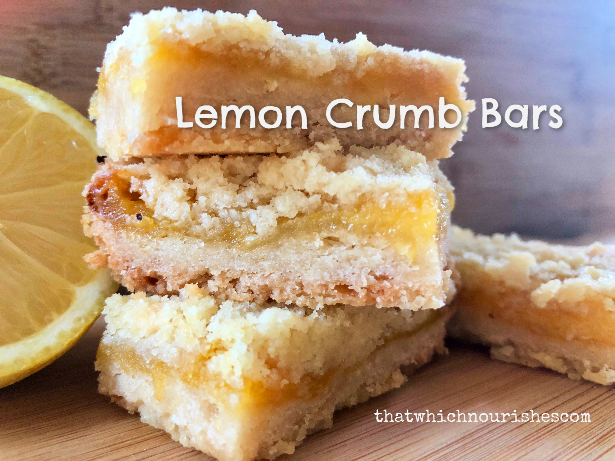 Lemon Crumb Bars -- Tart, bright and as lemony-delicious as a dessert can get, these Lemon Crumb Bars with their soft, buttery crumbs and lemon curd filling are quick to make and quicker to disappear! | thatwhichnourishes.com