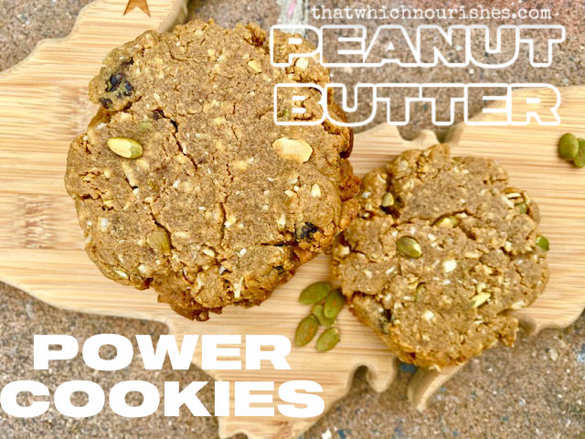 Peanut Butter Power Cookies -- These power-packed snacks are a simple way to nourish while providing a delicious and protein-rich snack full of natural goodness. | thatwhichnourishes.com
