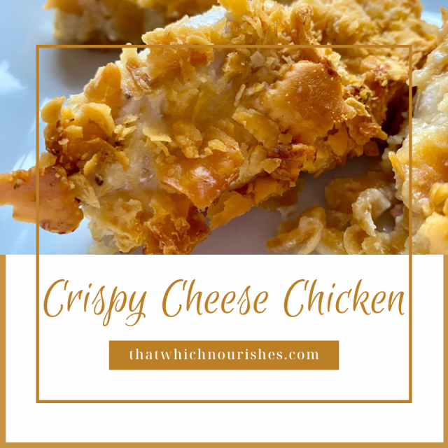 Crispy Cheese Chicken -- Moist and juicy chicken tenders coated with a buttery cheese cracker coating and baked to crispy perfection. This is a simple yet fantastic way to serve chicken that everyone loves! | thatwhichnourishes.com